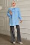 Baby Blue Collar Detail Shirt - 2