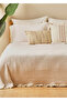 100% Cotton Vintage Double Bed Cover Set Cream (240X260 cm)