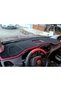 Fiat Doblo Torpedo Protection Carpet Suitable for 2015-2020 Models Black Edge Color Red - 2