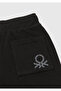 Boy's Black Back Pocket Logo Embroidered Elastic Waist Sweatpants - 3