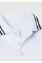Baby Powder Blue Polo Neck Snap Bodysuit - 3