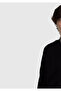 Men's Black Wool Blend Crew Neck Sweater with Embroidered Logo on the Front