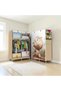 Portable clothes organizer (wardrobe) - beige color - 6