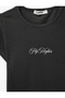 Slim Fit Short Sleeve Crew Neck T-Shirt with Angel Print on the Back - 5