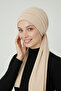 Corded Fabric Combed Cotton Binding Beige Ready-To-Wear Turban Hijab Bonnet Suitable for Medical Use