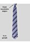 Gray Blue Striped 8 cm Wide Classic Tie - 4