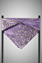57% Silk 43% Viscos Twill Silk Floral Pattern Lilac Color 90X90 Scarf Planting Shape : Hand Sewing - 3