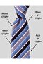 Gray Blue Striped 8 cm Wide Classic Tie - 2