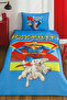 Özdilek Superman Best Friend Single Licensed Fitted Sheet Children's Duvet Cover Set - 3