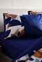 Satin Duvet Cover Set Diego Double - Navy Blue - 7