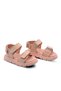 Felisa Double Velcro Genuine Leather Girls' Sandals Powder Color - 6