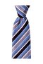 Gray Blue Striped 8 cm Wide Classic Tie - 5
