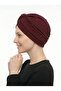 Crystal Tulle Lined Burgundy Ready-made Hijab Hijab Evening Dress Bonnet - 6