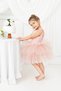 Powder Pink Girl's Puffy Ballerina Dress with Floral Details - April 23 Show Dress - 3
