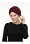 Crystal Tulle Lined Burgundy Ready-made Hijab Hijab Evening Dress Bonnet - 5