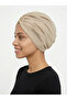 Design Tulle Crystal Stone Embroidered Double-Sided Lined Beige Ready-made Hijab Hijab Evening Dress Bonnet - 4