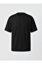 Oversize Fit Thick Textured Black T-Shirt