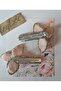 Handmade, Crystal Stone, Sequined, Velvet Fabric, Special Design, Powder Color, Buckle Set 5, Gift - 5