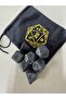 Dnd Epoxy Frp Dice Set 7-Piece Set Dnd Dice Dungeons and Dragons Tabletop Game Dice Black Matte - 3
