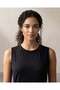 Women Black Sleeveless Active Performance T-Shirt - 4