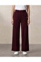 Women Burgundy Wide Leg Active Pant