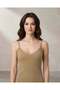 Women Olive Strappy Lace Vest - 6