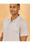 Men Beige Short Sleeve Shirt - 4