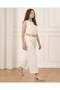 Senior Girls Beige Wide Leg Woven Pants With Belt - 2