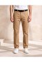 Men Beige Belted Chino Pants