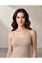 Women Beige Strappy Lace Vest - 6