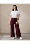 Women Burgundy Wide Leg Active Pant - 2