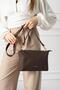 Genuine Leather Crossbody Bag Pl009-D Brown - 2