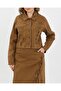 Denim Jacket and Skirt with Lace Detailing-Camel - 5