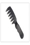 5 Pieces Black Wide Tooth Styling Texture Comb, Comb Set for Home or Professional Use - 5