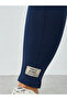 Plus Size Basic Leggings with Badge Detail - 3