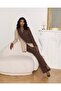 Imported Scuba Crepe Fabric Fringed Stone Accessory Detail Lined Special Design Jacket Pants Top and Bottom Set - 5