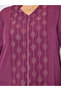 Plus Size Burgundy Embellished A-Line Jalabiya - 4
