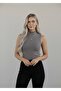 Women's 6-Piece Zero Sleeve Sleeveless Bodysuit Viscose Turtleneck Bodysuit 6 Pieces Turtleneck - 6