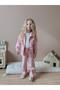 Girl's Gabardine 3-Piece Pink Jacket Set – Embroidered Detailed Jacket, Basic Bodysuit, and Pants Set 992 - 7