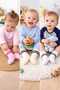 Organic Cotton Unisex 3-Piece Boxed Premium Striped Detailed Newborn Baby & Kids Socks - 3