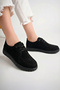 Women's Suede Laofer - Moccasin |   Casual, Comfortable, Classic, Lace-Up Detailed, Rubber Sole - Full Orthopedic