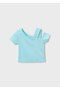 Girl's Shoulder Detailed T-Shirt Red 3017 - 2