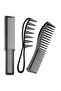 3-Piece Professional Hair Comb Set - Fine-Tooth, Wide-Tooth, and Detangling Combs - 8