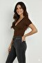 Women's Lace Detailed V-Neck Short Sleeve Blouse - 2