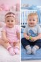 Organic Cotton Unisex 3-Piece Boxed Premium Striped Detailed Newborn Baby & Kids Socks - 4