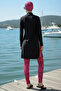 2-Piece Set (with Bonnet Gift) Burkini with Patterned Collar Edge and Leggings, Quick-Drying Islamic Swimwear D7 - 3