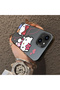 Silicone Edge Hard Back Phone Case Compatible with iPhone 14 Plus Kitty Pattern - 3