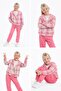 Girl's Plaid Hooded 3-Piece Set Pink – 4140 - 4