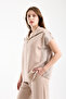 Modal Oversize Tracksuit Set with Stand-Up Collar, Full Zipper, Side Jesica Garnish, Loose Fit Set - 6