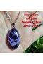 Amethyst Natural Stone Necklace -15- ( Steel Chain ) Handmade Design Products - 2
